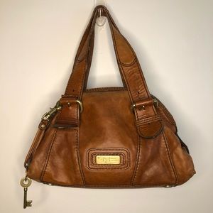 Fossil Fifty Four Betsy Satchel Saddle Brown w/DB
